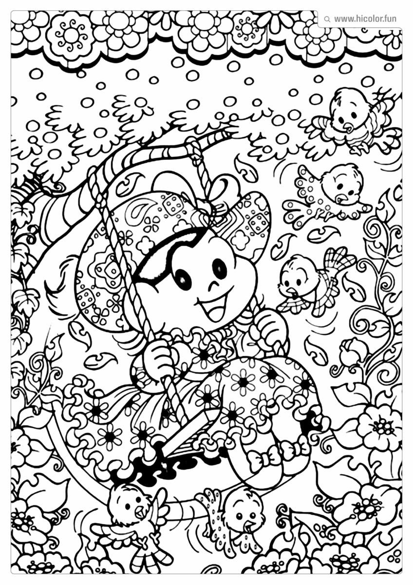 DESENHO PARA COLORIR MAGALI