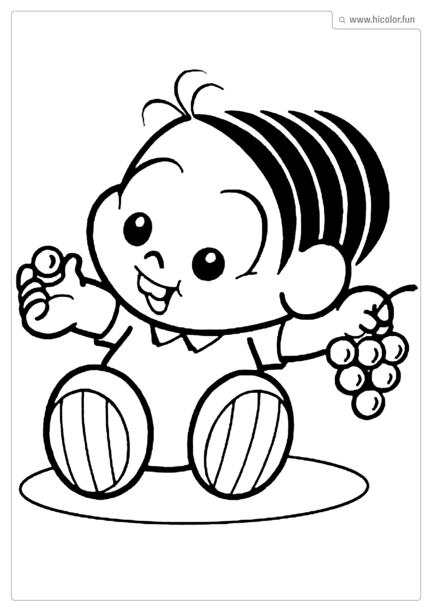 DESENHO PARA COLORIR MONICA BEBE