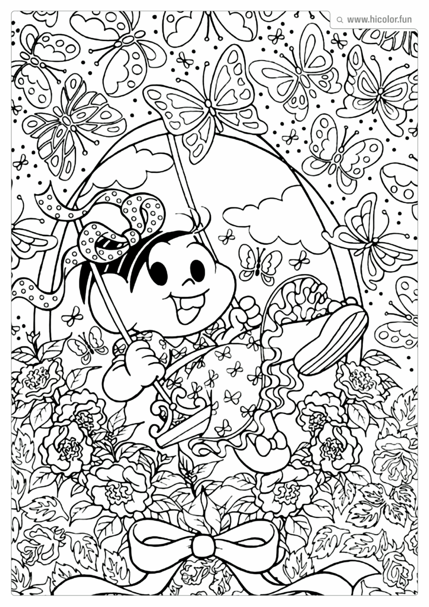 DESENHO PARA COLORIR MONICA