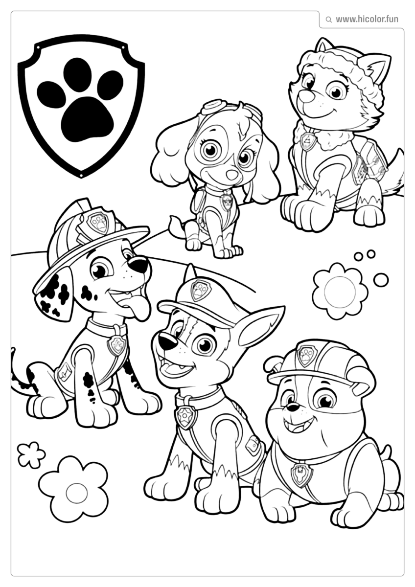 DESENHO PARA COLORIR PAW PATROL