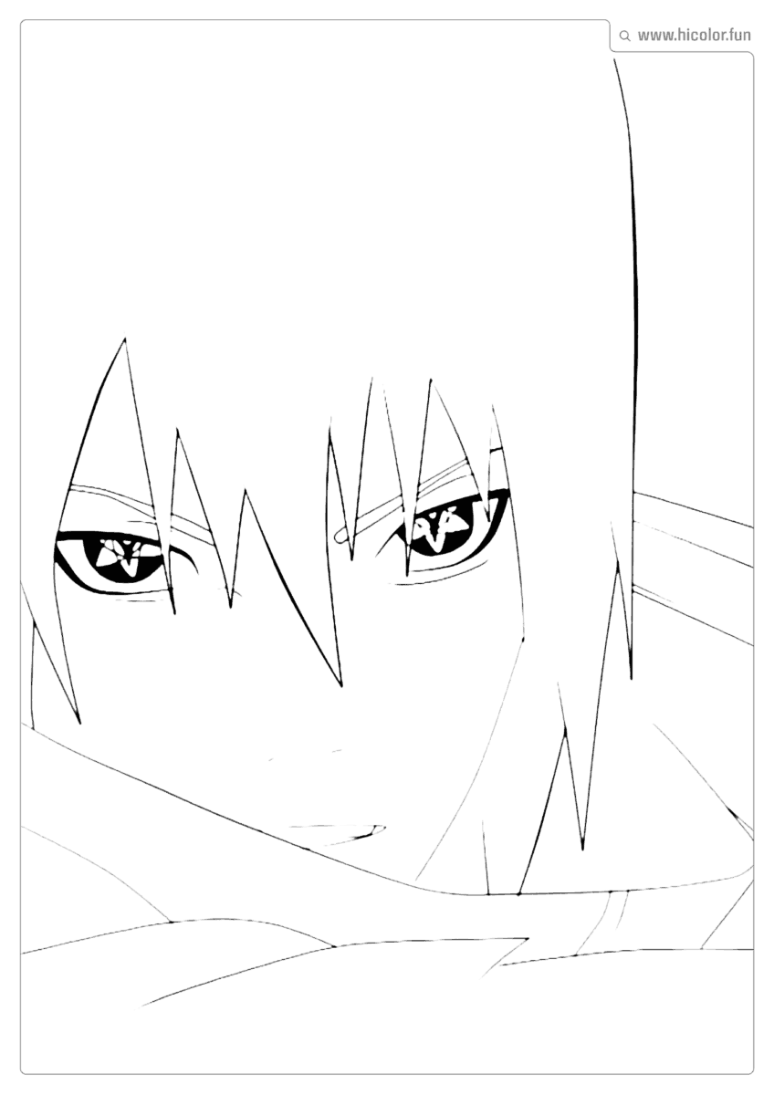 DESENHO PARA COLORIR SASUKE MANGEKYOU SHARINGAN