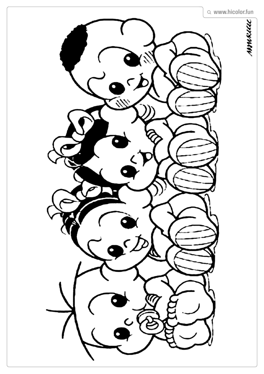 DESENHO PARA COLORIR TURMA DA MONICA BEBE
