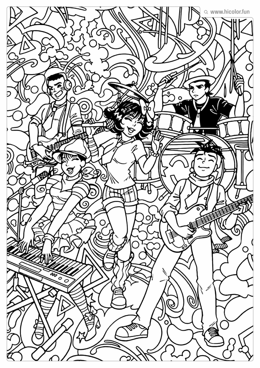 DESENHO PARA COLORIR TURMA DA MôNICA JOVEM