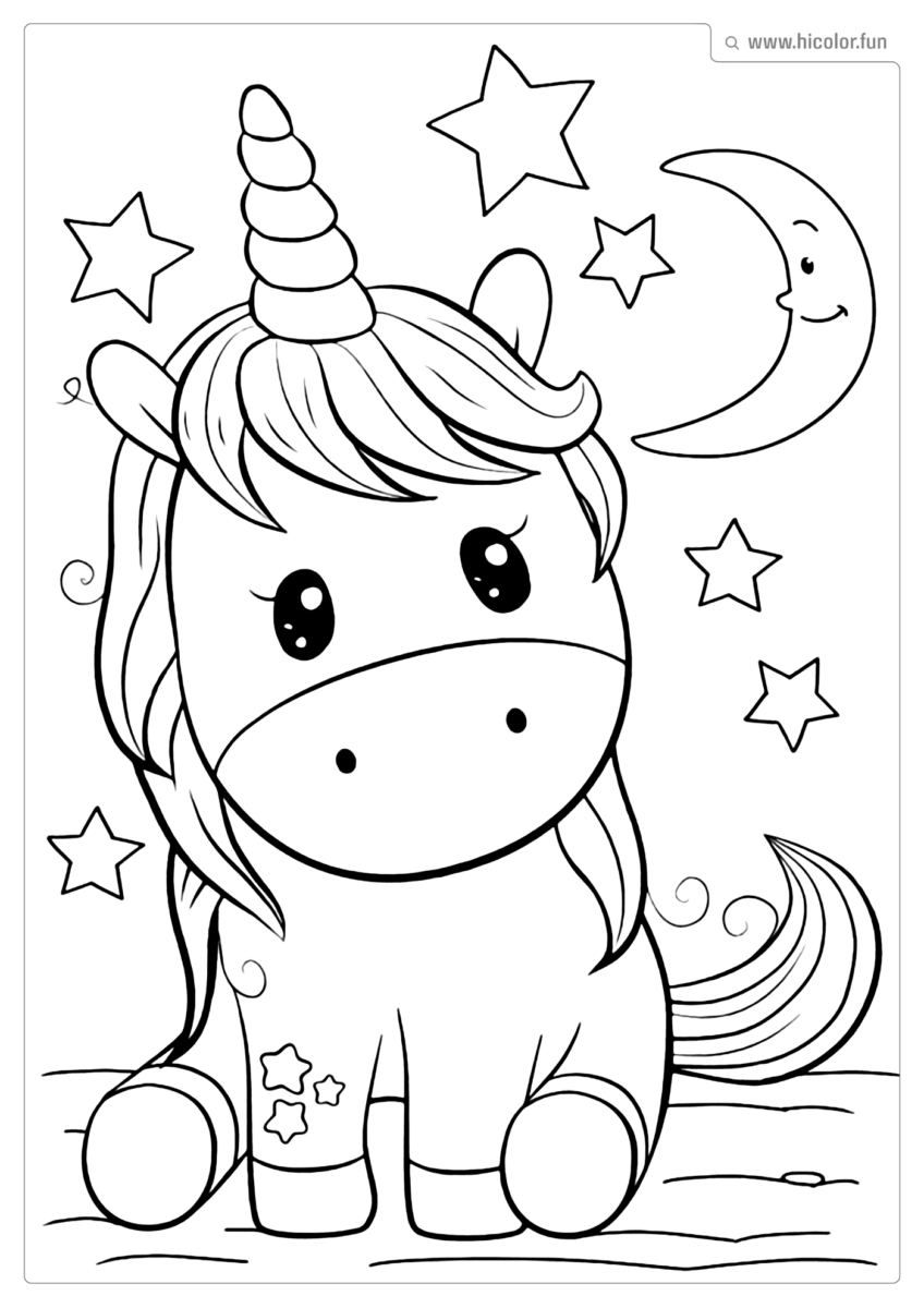 DESENHO PARA COLORIR UNICORNIO
