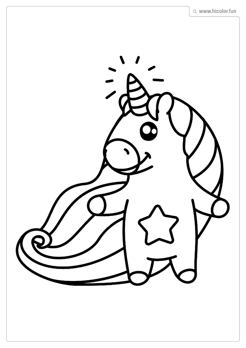 DESENHO PARA COLORIR UNICóRNIO CABELO PARA IMPRIMIR