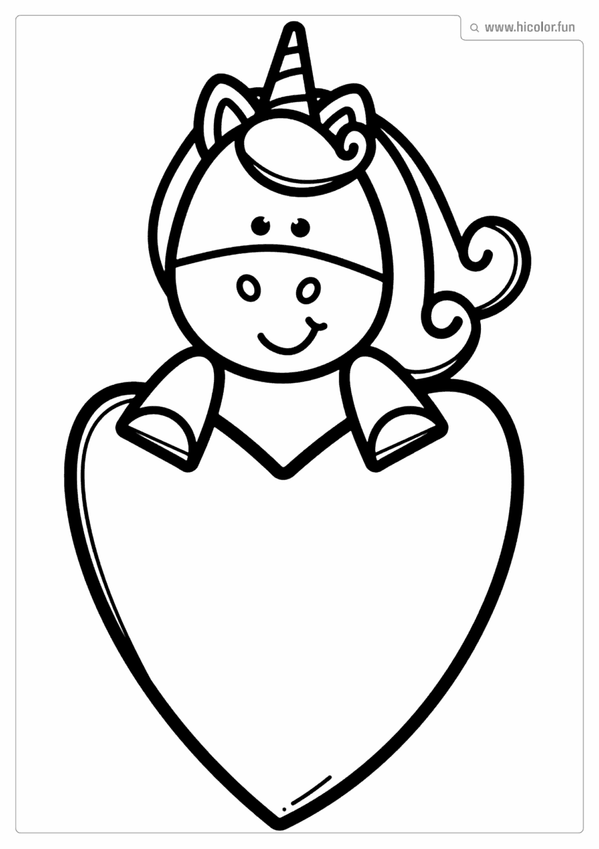 DESENHO PARA COLORIR UNICóRNIO CORAçãO PARA IMPRIMIR