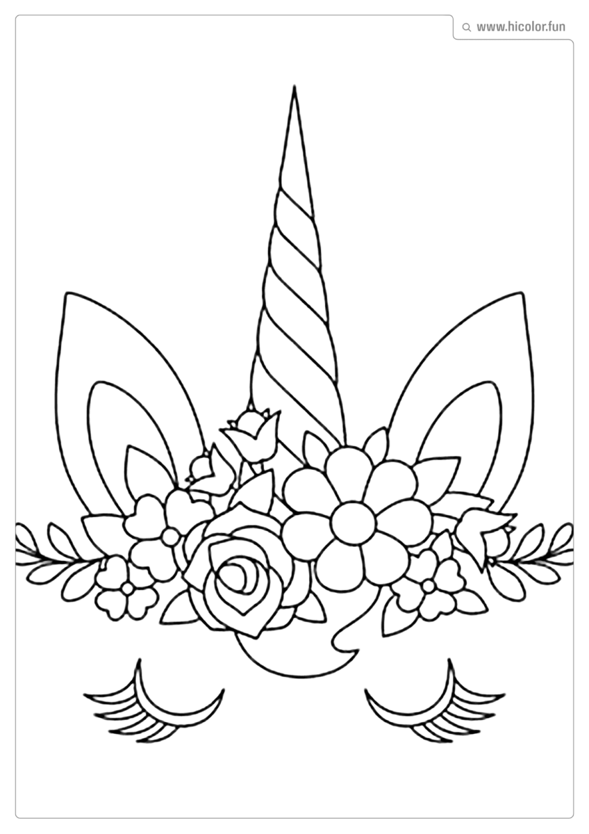 DESENHO PARA COLORIR UNICóRNIO COROA PARA IMPRIMIR