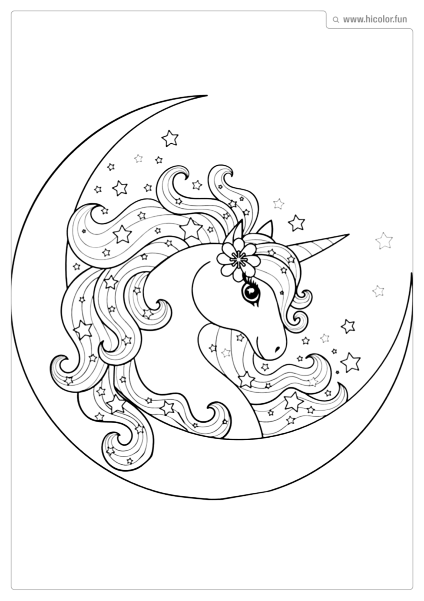 DESENHO PARA COLORIR UNICóRNIO LUA PARA IMPRIMIR 3