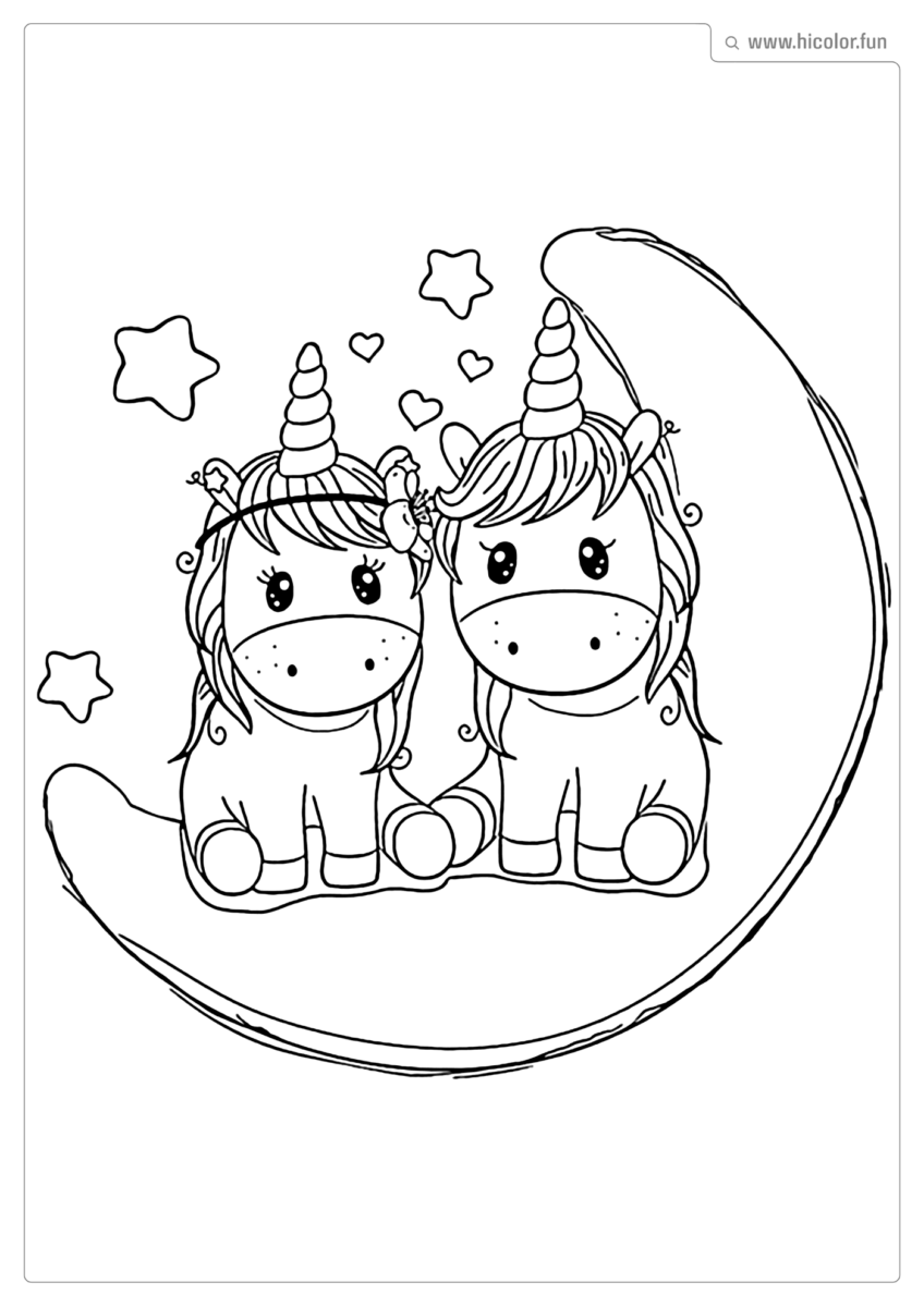 DESENHO PARA COLORIR UNICóRNIO LUA PARA IMPRIMIR