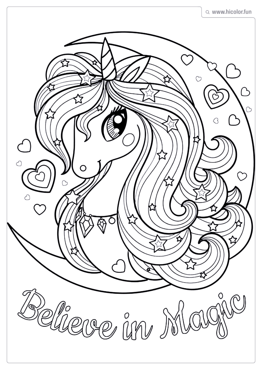 DESENHO PARA COLORIR UNICóRNIO MáGICA PARA IMPRIMIR