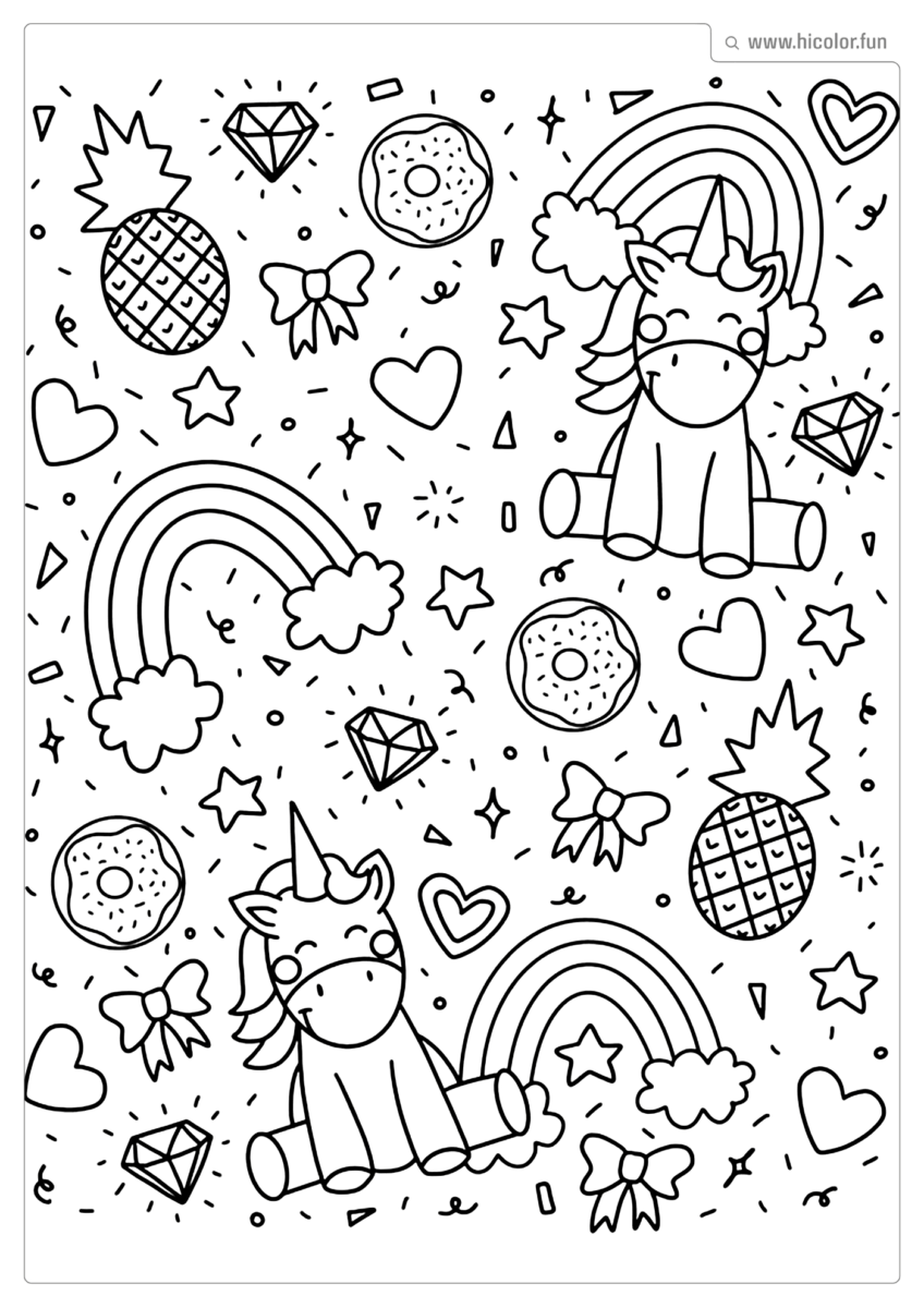 DESENHO PARA COLORIR UNICóRNIO PAPEL DE PAREDE PARA IMPRIMIR