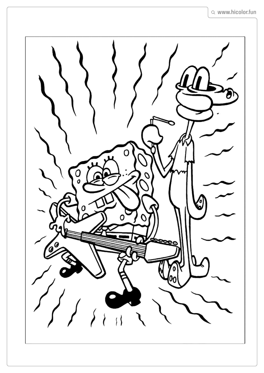 DESENHO PARA IMPRIMIR DO BOB ESPONJA