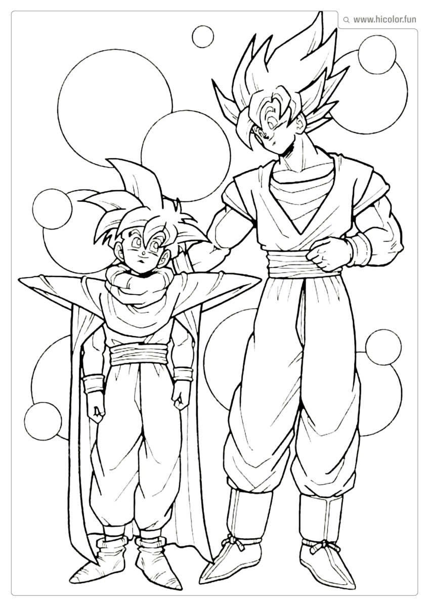 DESENHO PARA IMPRIMIR DO GOKU