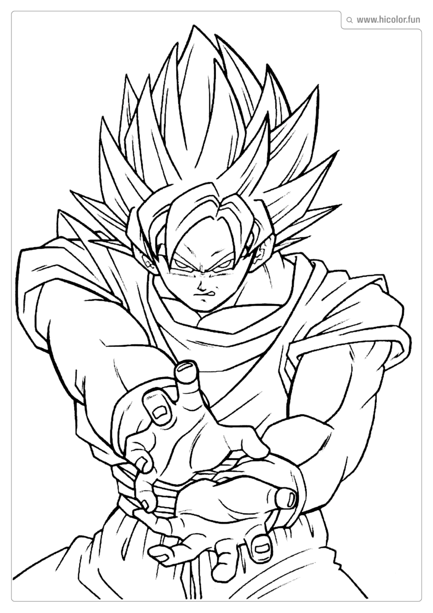 DESENHO PARA IMPRIMIR GOKU