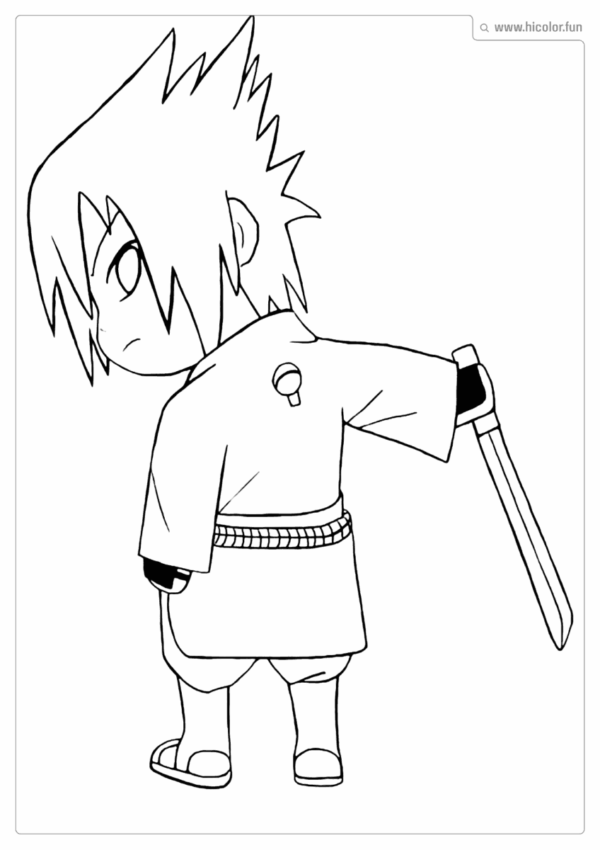 DESENHO PARA IMPRIMIR SASUKE ANIME