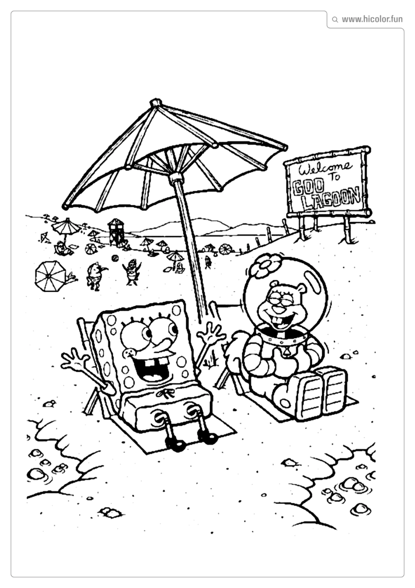 DESENHO PARA PINTAR BOB ESPONJA