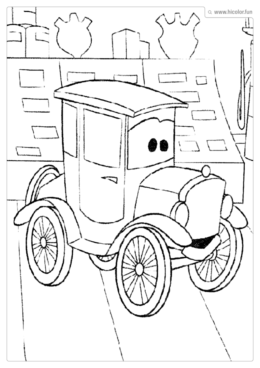 DESENHO PARA PINTAR CARROS DISNEY CARRO VOVO