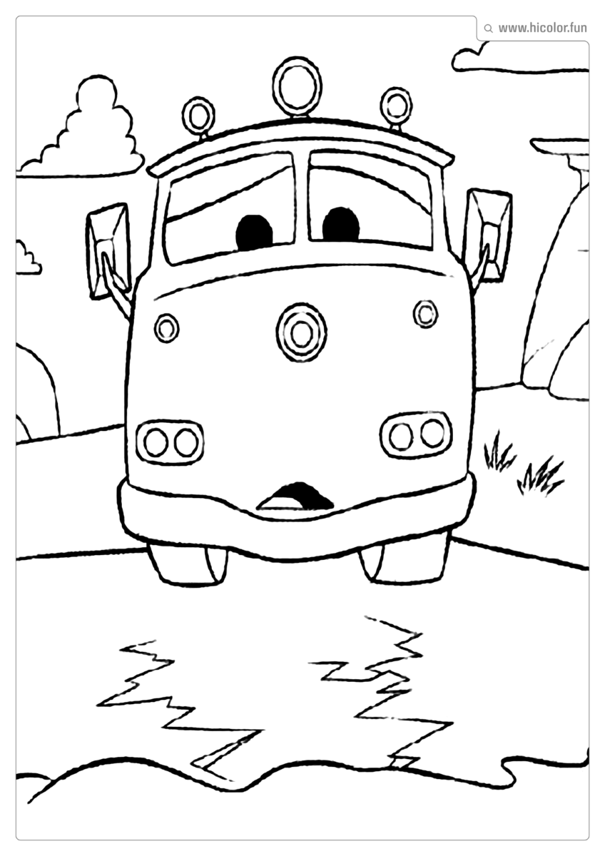 DESENHO PARA PINTAR CARROS DISNEY RUIVO