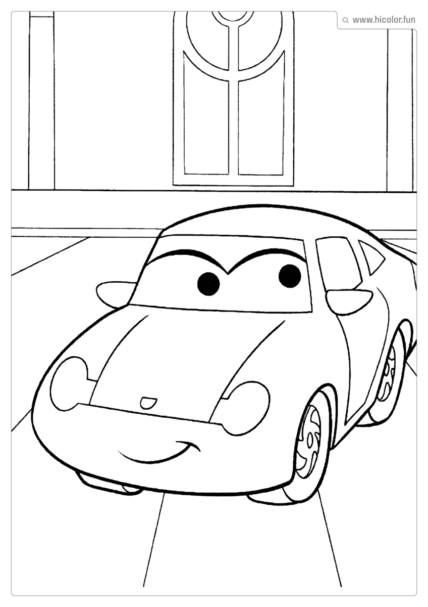 DESENHO PARA PINTAR CARROS DISNEY SALLY ADVOGADA