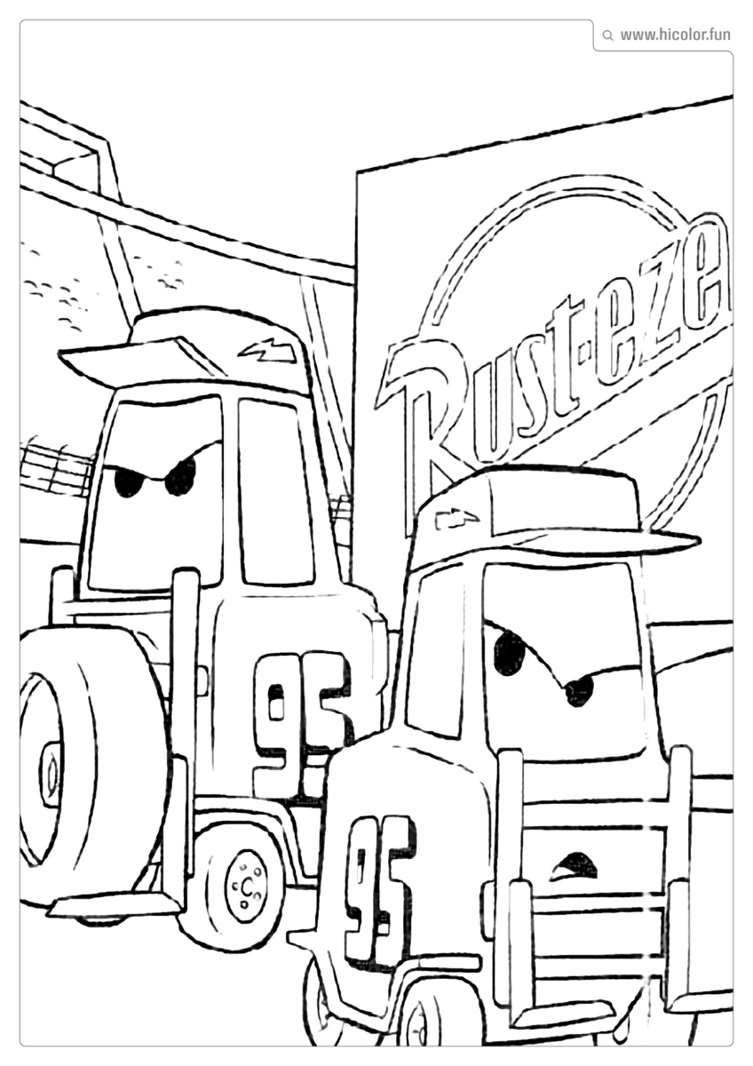 DESENHO PARA PINTAR CARROS DISNEY