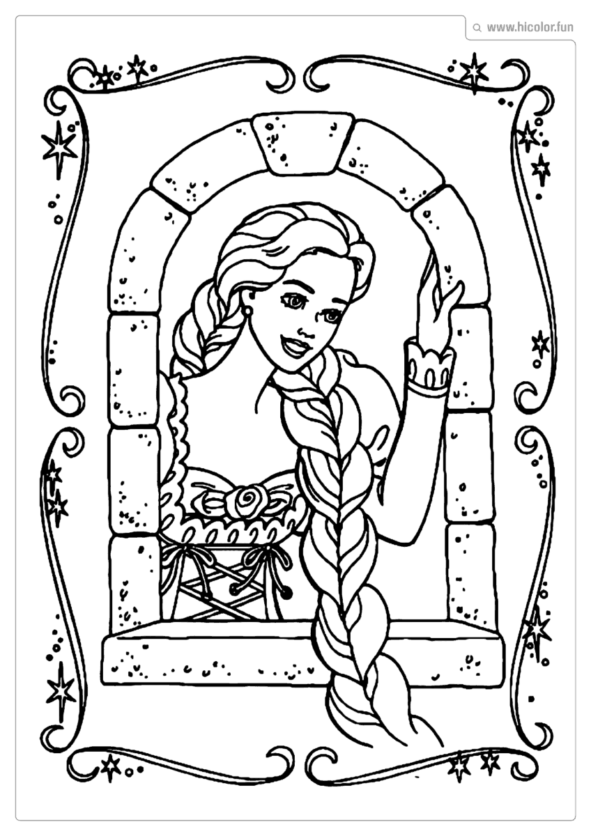 DESENHO PARA PINTAR DA BARBIE