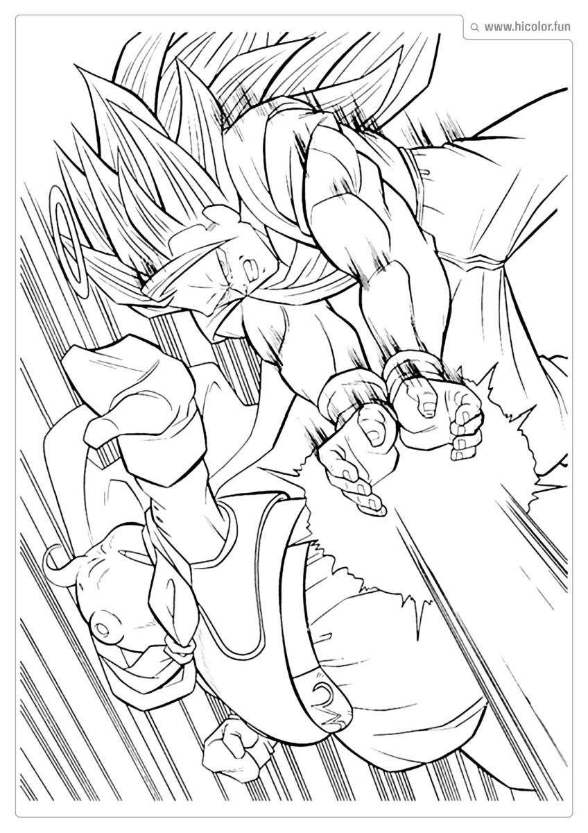 DESENHO PARA PINTAR DE DRAGON BALL
