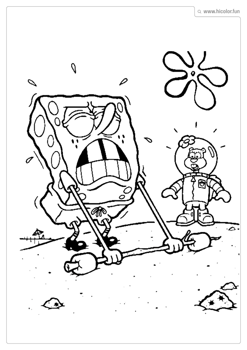 DESENHO PARA PINTAR DO BOB ESPONJA