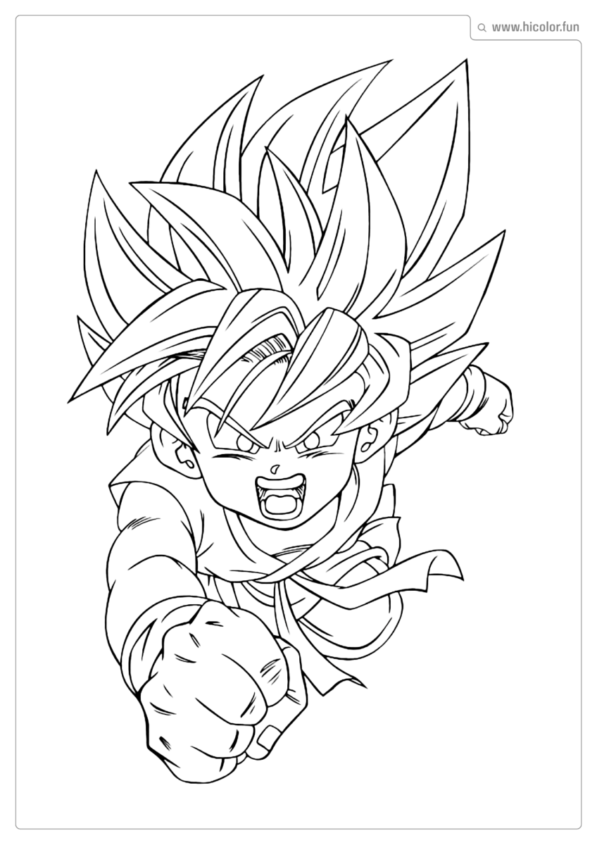 DESENHO PARA PINTAR DO DRAGON BALL Z