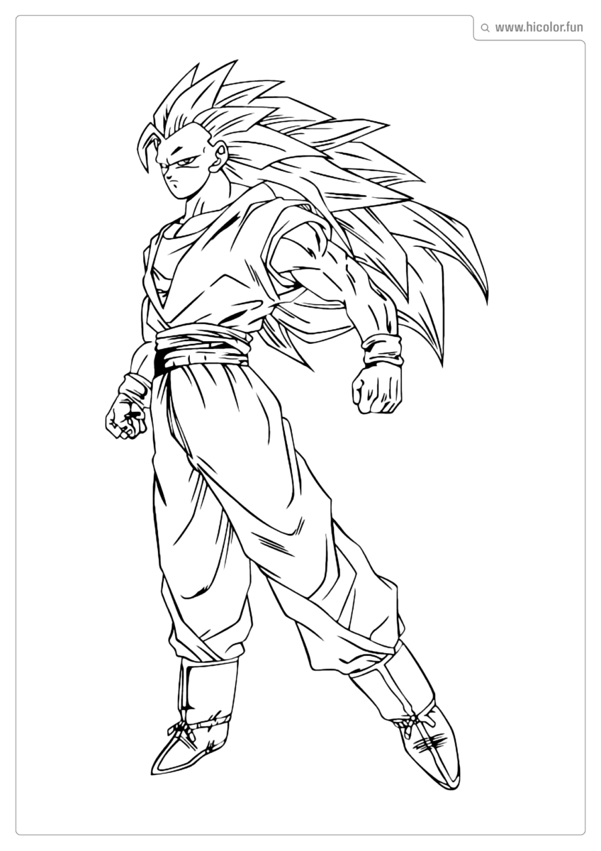 DESENHO PARA PINTAR DO GOKU