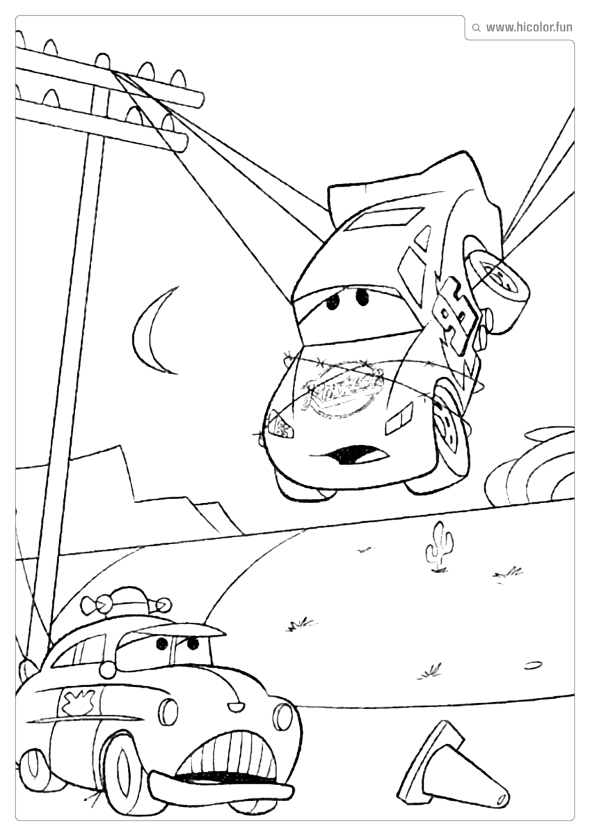 DESENHO PARA PINTAR DO MCQUEEN