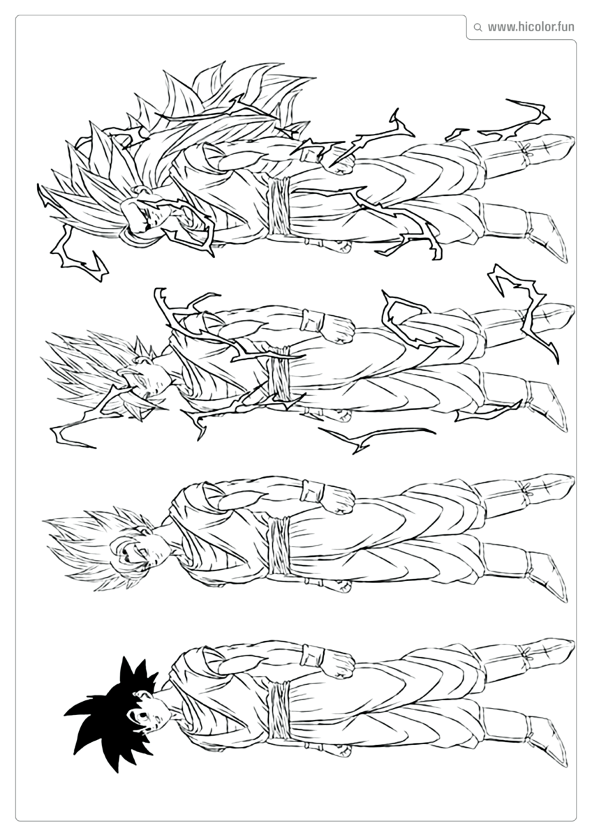 DESENHO PARA PINTAR DRAGON BALL SUPER