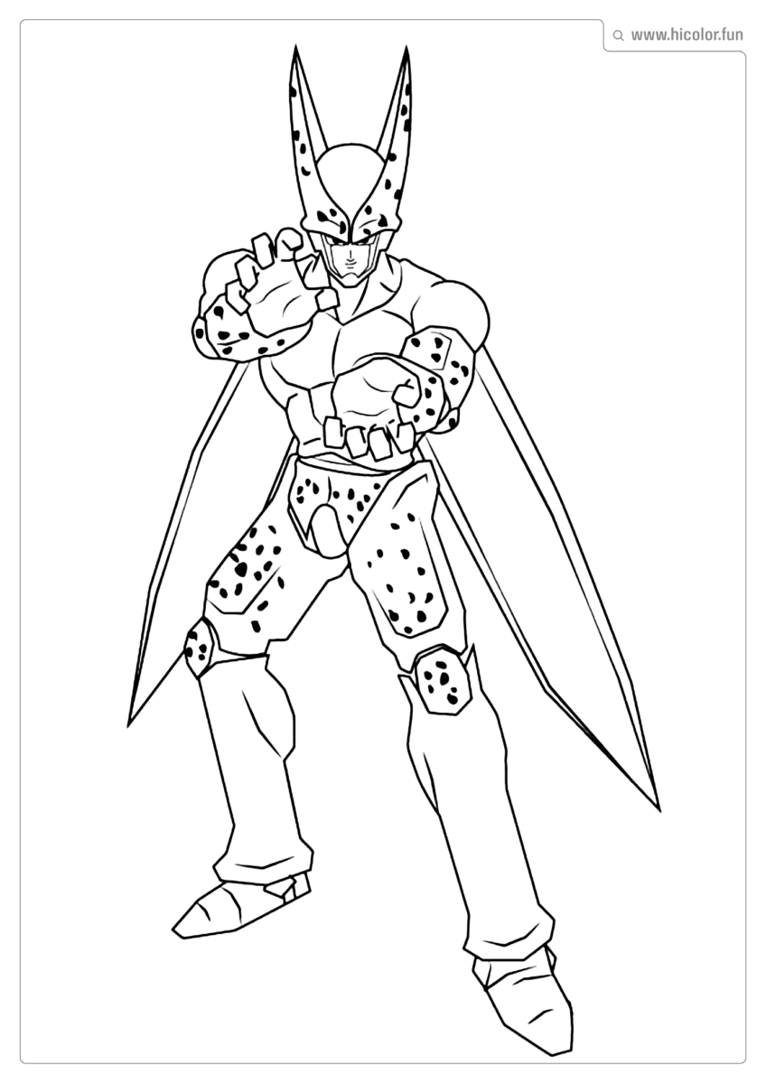 DESENHO PARA PINTAR DRAGON BALL Z