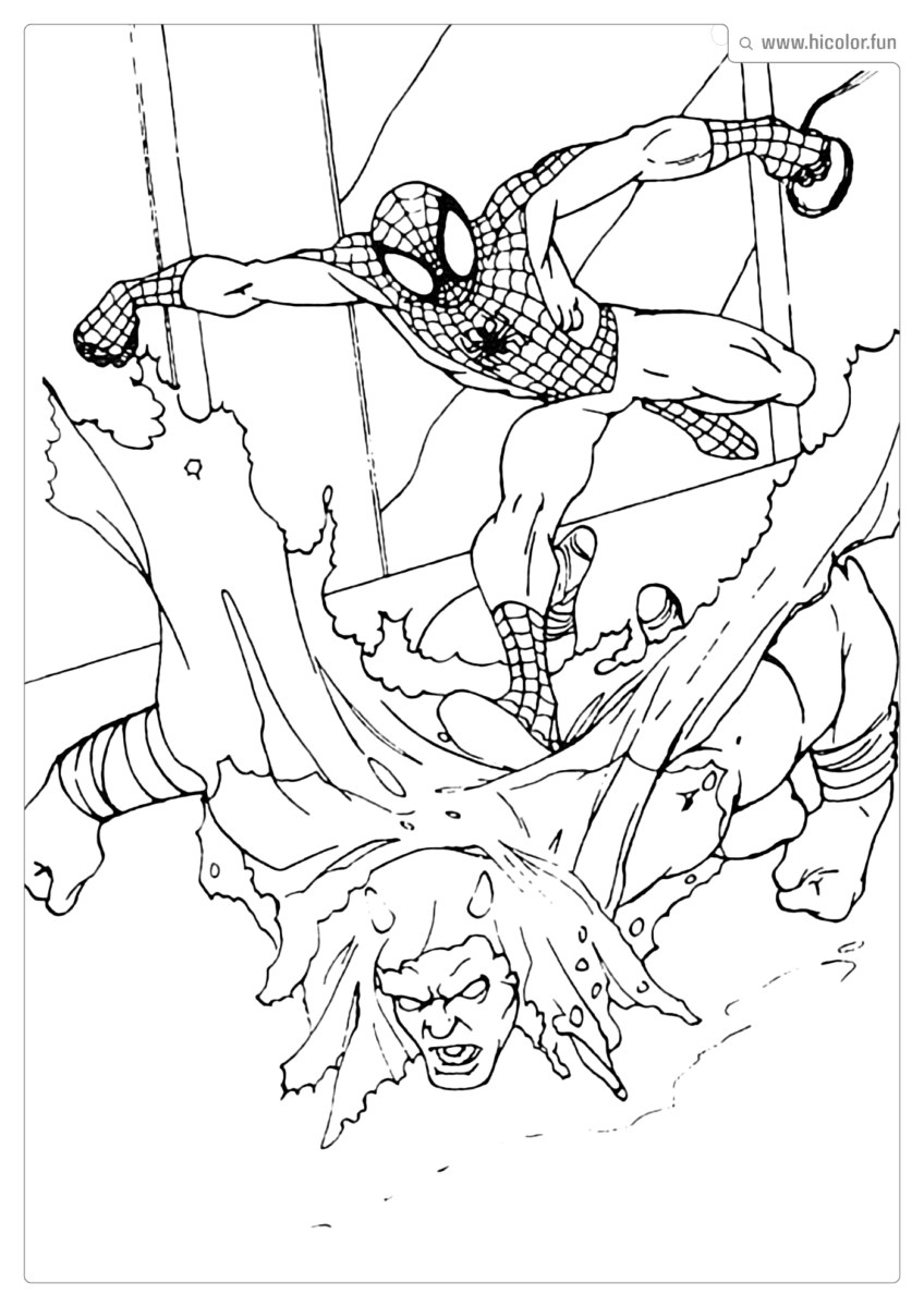 DESENHO PARA PINTAR E IMPRIMIR HOMEM ARANHA