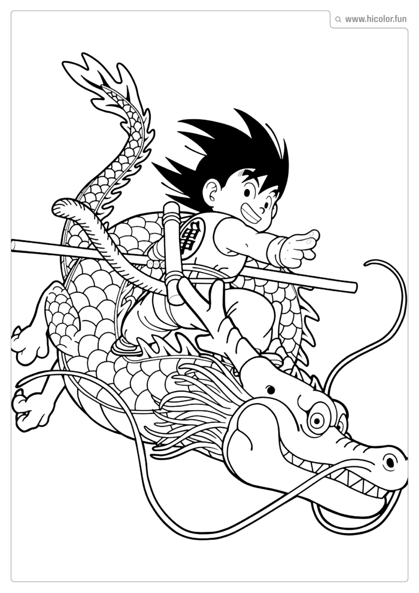 DESENHO PARA PINTAR GOKU