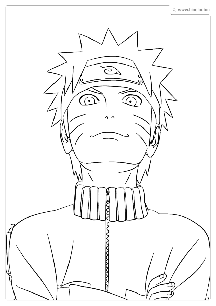 DESENHO PARA PINTAR NARUTO