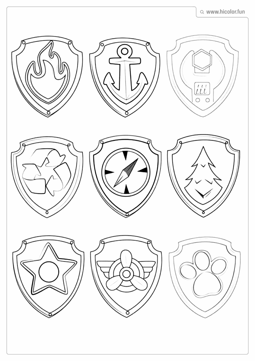 DESENHO PARA PINTAR PATRULHA CANINA