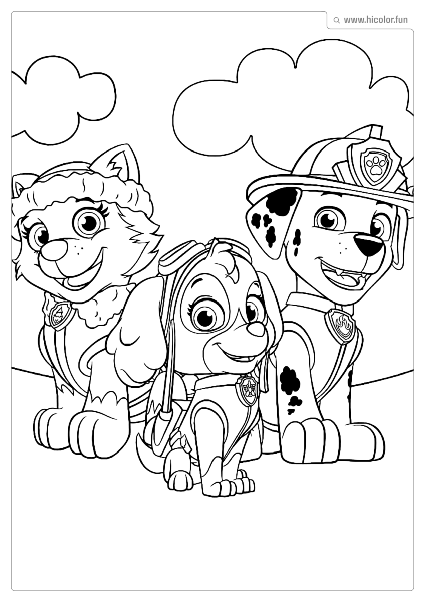 DESENHO PATRULHA CANINA PINTAR