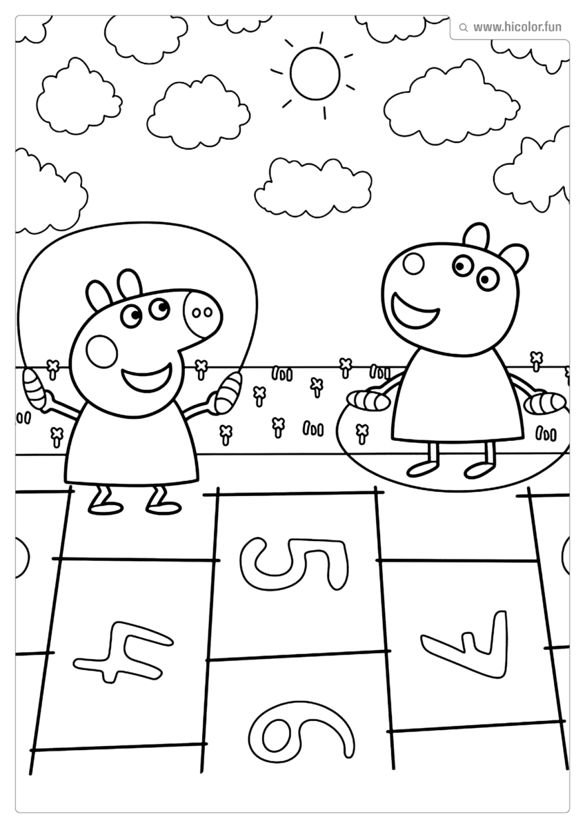 DESENHO PEPPA PIG DE COLORIR E IMPRIMIR