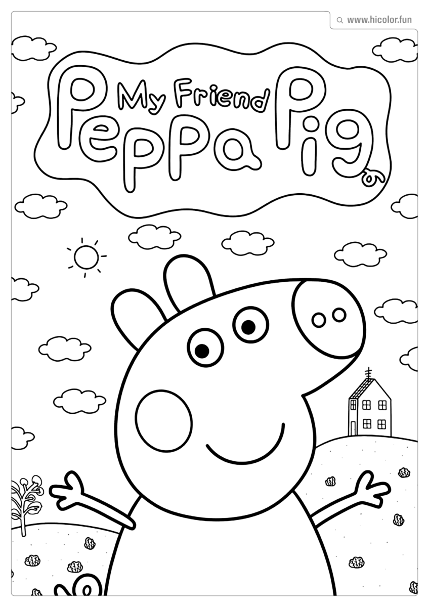 DESENHO PEPPA PIG DE COLORIR