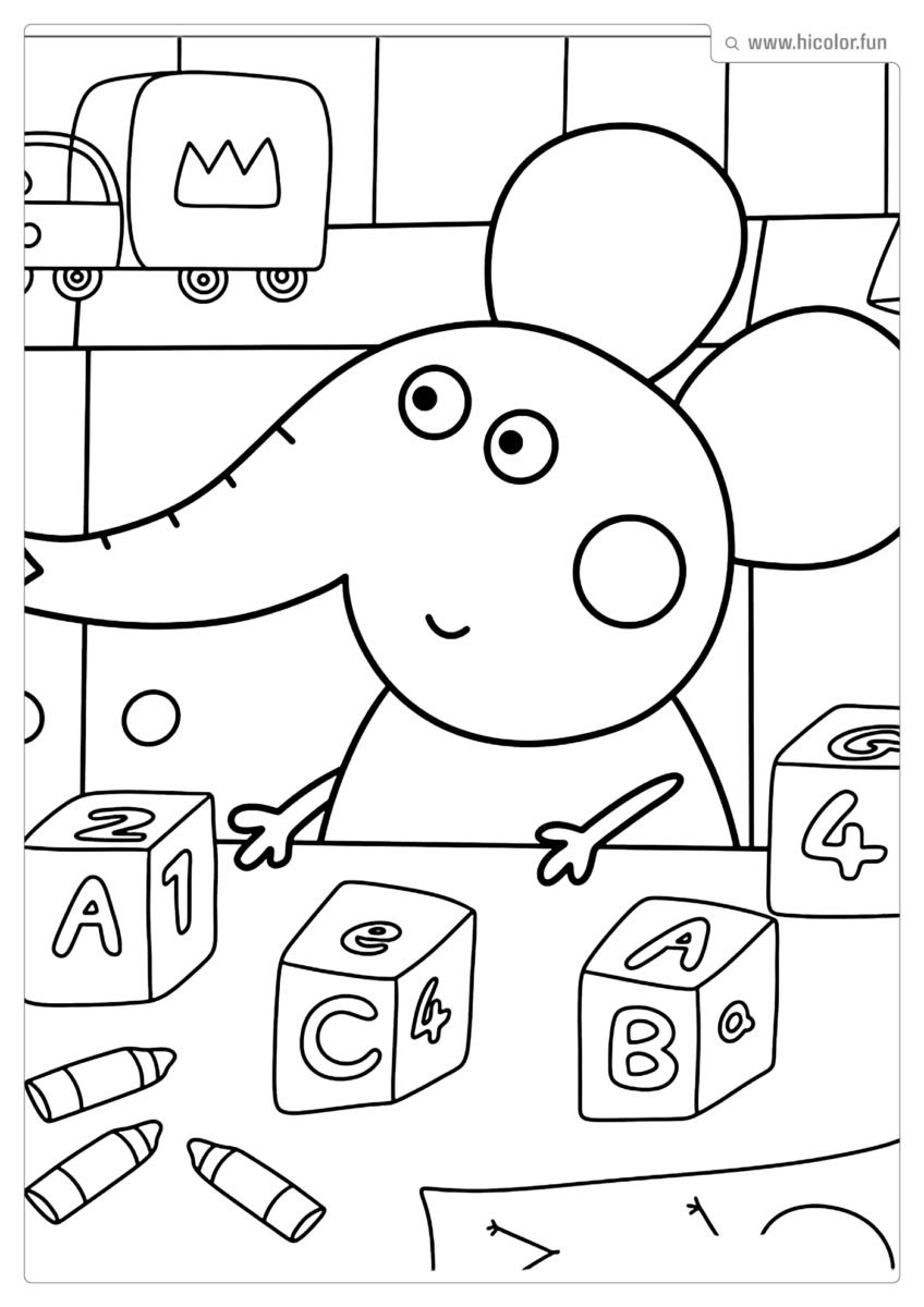 DESENHO PEPPA PIG PARA PINTAR E IMPRIMIR
