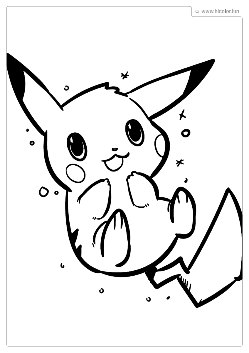 DESENHO PIKACHU PARA COLORIR PIKACHU KAWAII FOFO PARA IMPRIMIR
