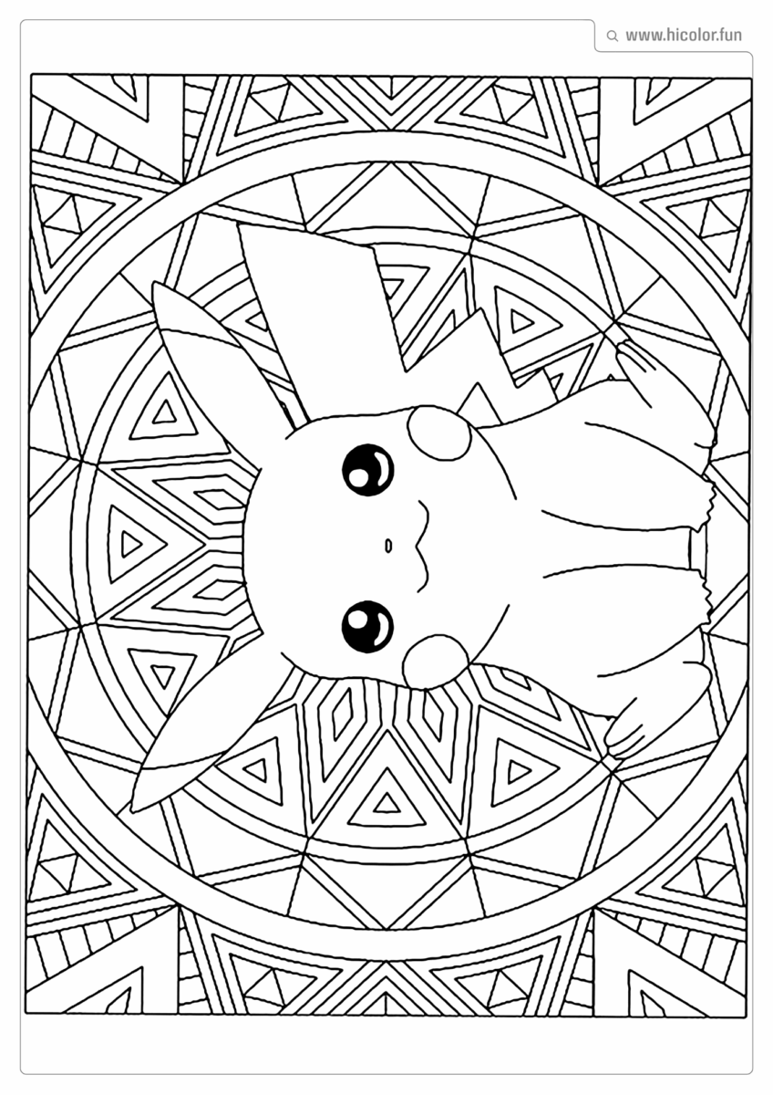 DESENHO PIKACHU PARA COLORIR PIKACHU MOSAICO PARA IMPRIMIR