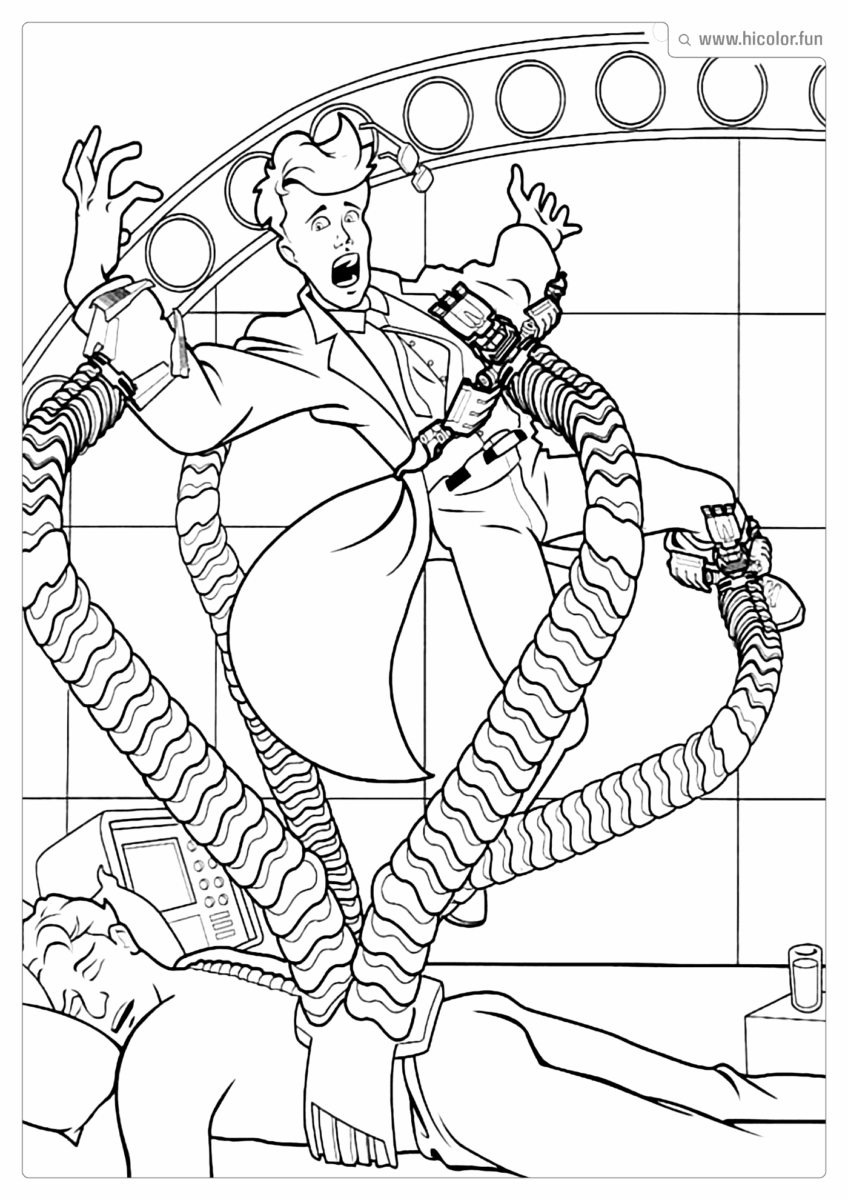 DESENHO PINTAR HOMEM ARANHA OCTOPUS