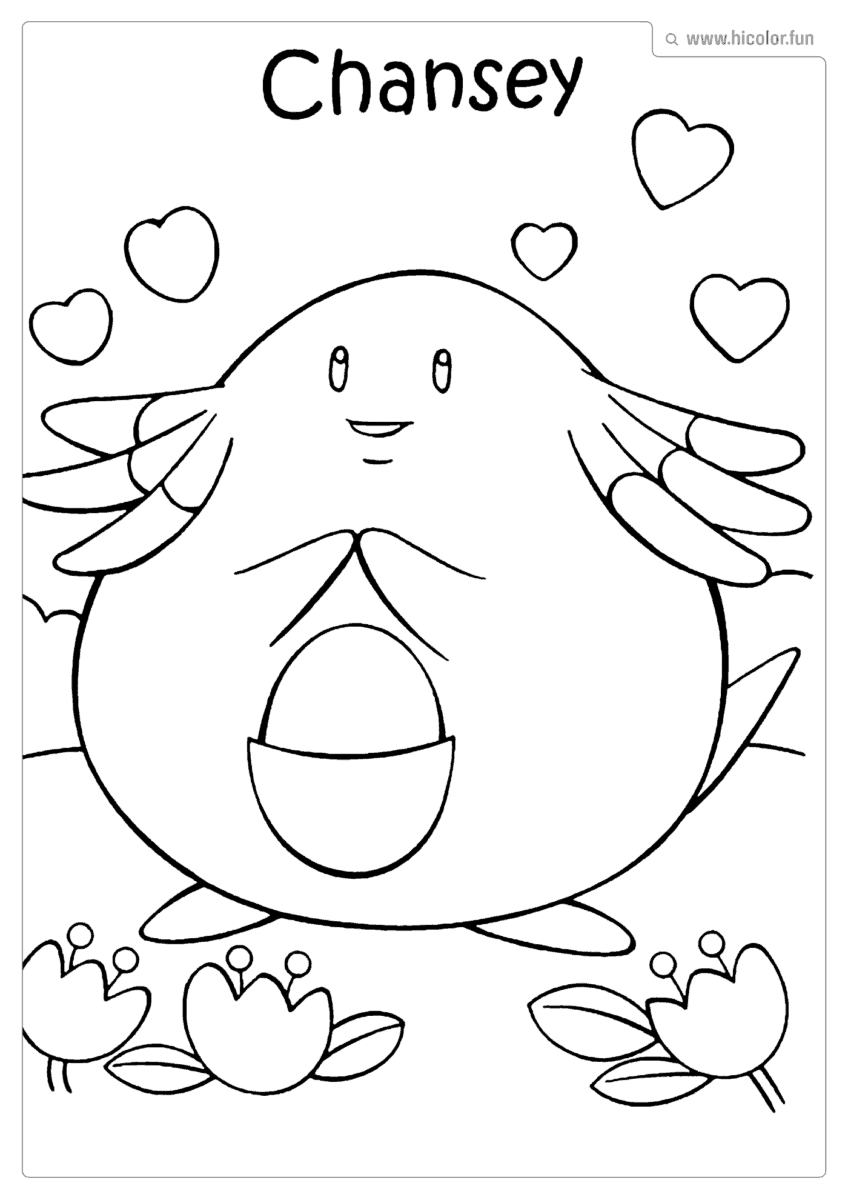 DESENHO POKEMON CHANSEY PARA PINTAR