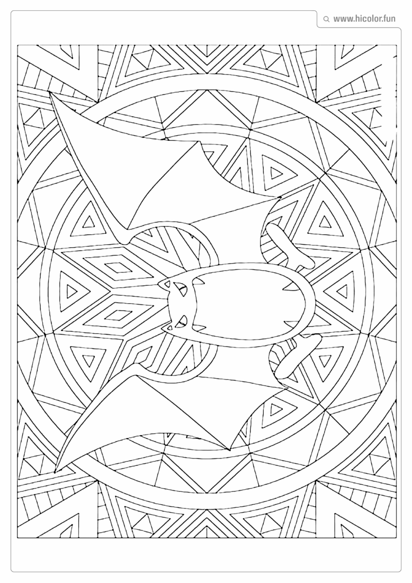 DESENHO POKEMON GOLBAT PARA PINTAR