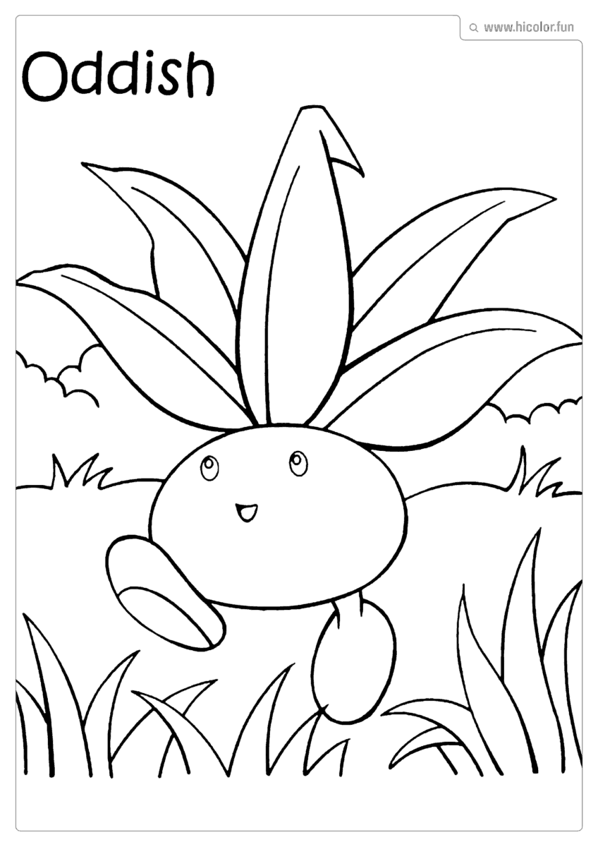 DESENHO POKEMON ODDISH PARA PINTAR