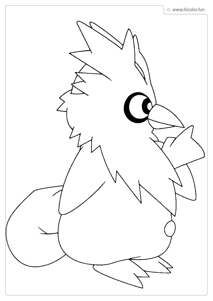 DESENHO POKEMON PIDGEY PARA PINTAR