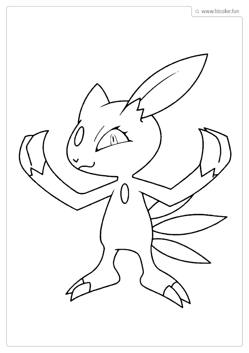 DESENHO POKEMON SNEASEL PARA PINTAR