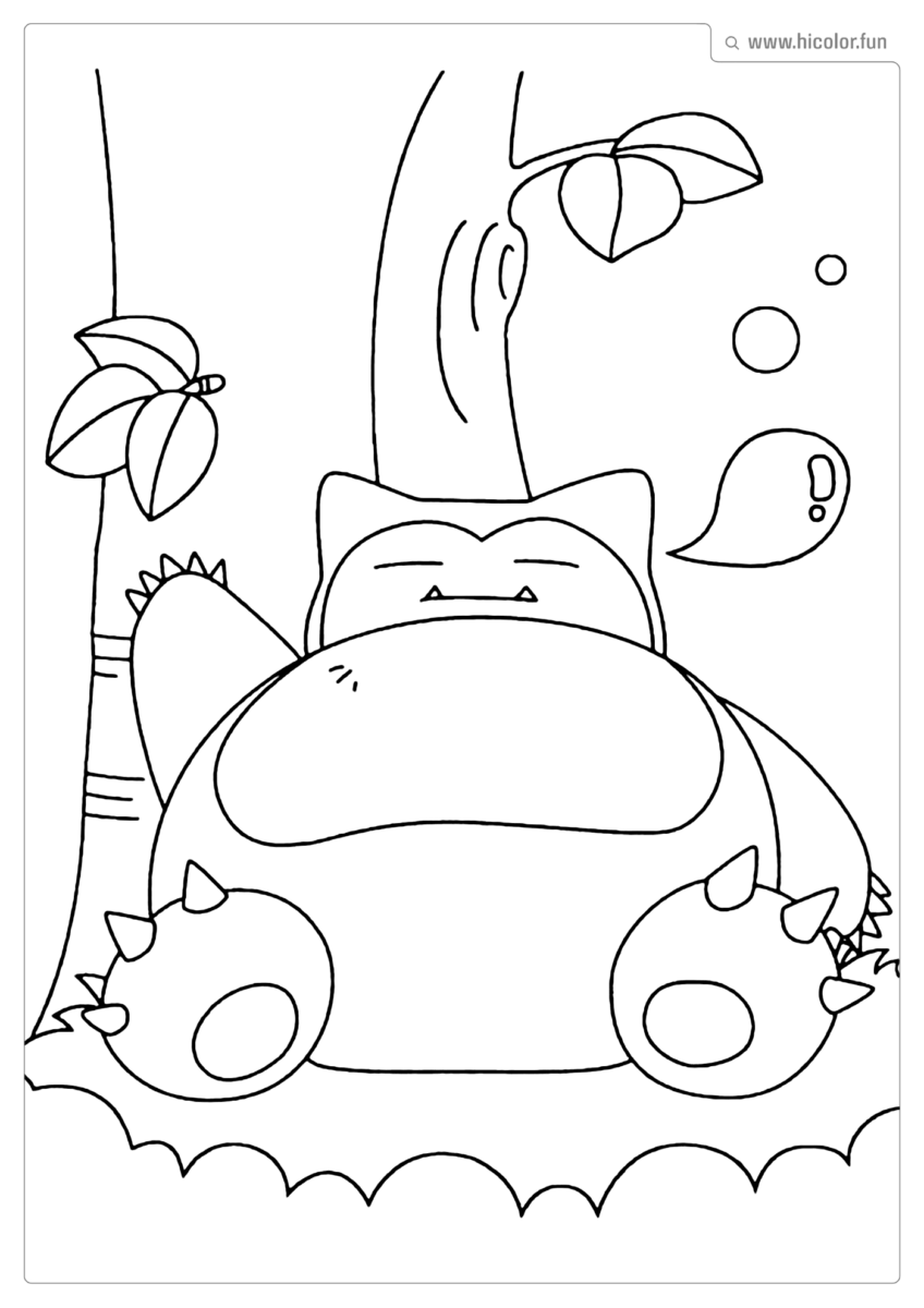 DESENHO POKEMON SNORLAX PARA PINTAR