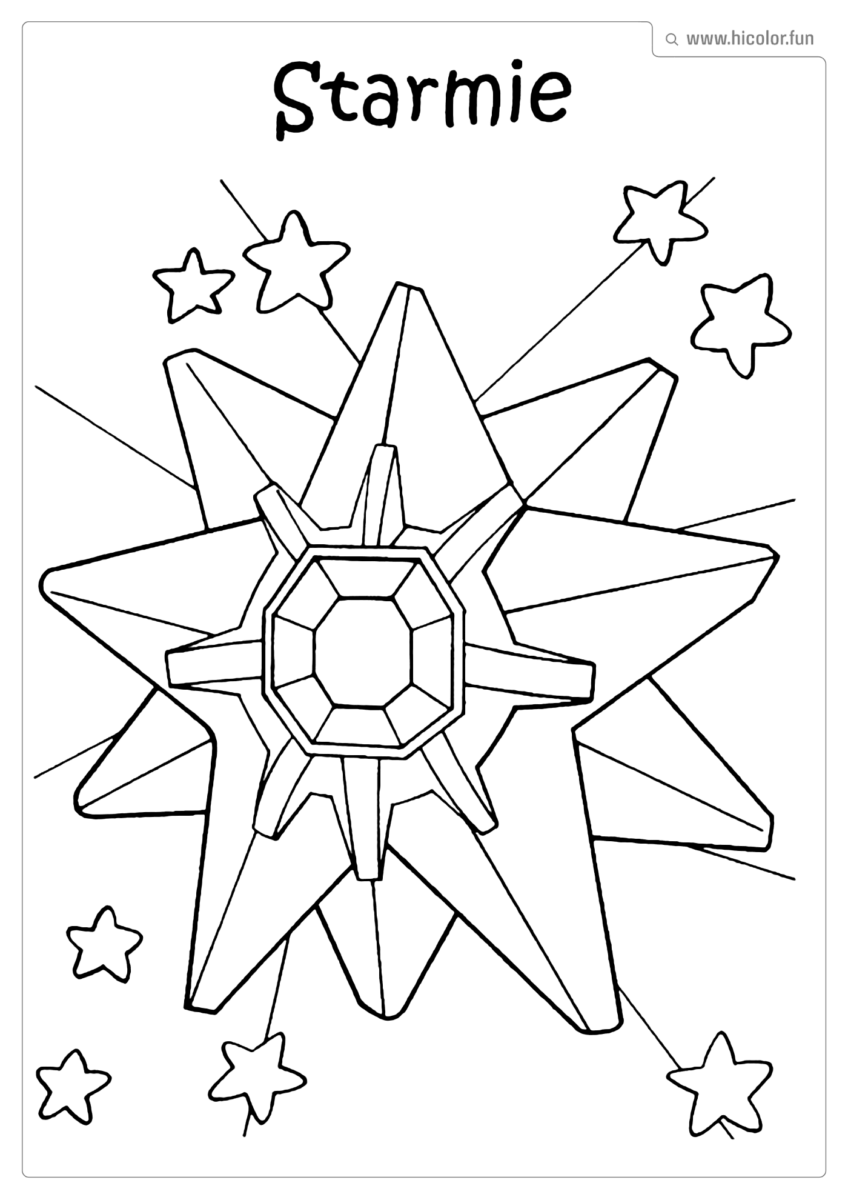 DESENHO POKEMON STARMIE PARA COLORIR